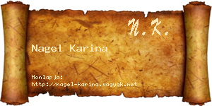 Nagel Karina névjegykártya